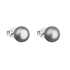 Strieborné náušnice perličky so sivou riečnou perlou 21042.3