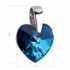 Strieborný prívesok s kryštálmi Swarovski modré srdce 34003.5 bermuda blue
