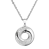 Náhrdelník oceľ so Swarovski krištáľmi číry okrúhly 42002.1