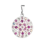 Prívesok bižutéria so Swarovski krištálmi ružový okrúhly 54021.3 rose