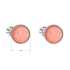 Strieborné náušnice perličky so syntetickým opálom oranžové okrúhle 11001.3
